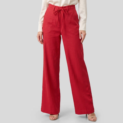 Calça Pantalona | Cintura Alta com Amarração