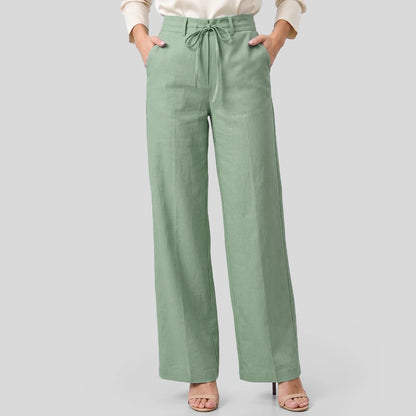 Calça Pantalona | Cintura Alta com Amarração