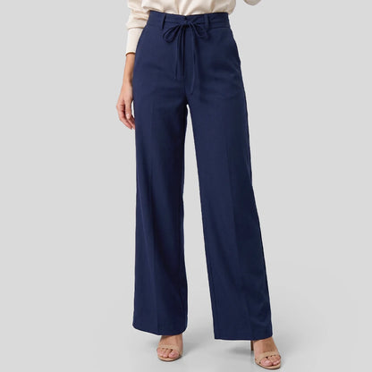 Calça Pantalona | Cintura Alta com Amarração