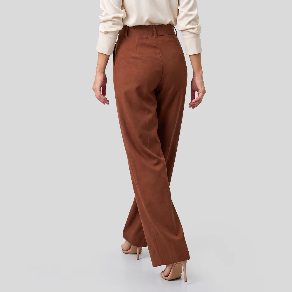 Calça Pantalona | Cintura Alta com Amarração