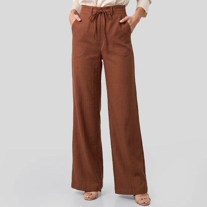 Calça Pantalona | Cintura Alta com Amarração
