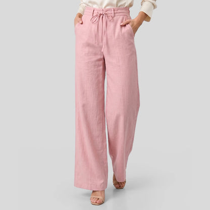 Calça Pantalona | Cintura Alta com Amarração