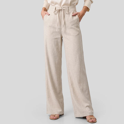 Calça Pantalona | Cintura Alta com Amarração